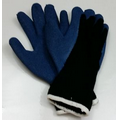 Premium Blue Glove with Rubber Coated Palm & Fingers, Black Thermal Liner